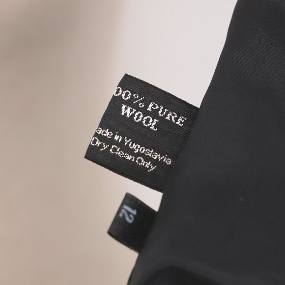 VINTAGE GIORGIO SANT'ANGELO Houndstooth Wool Double Breasted Blazer Size 12 - Picture 6 of 6